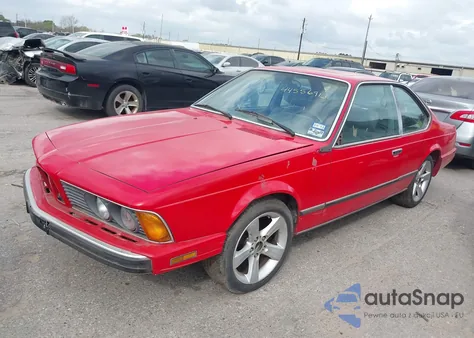 1989 BMW 635 Csi Automatic из США, поврежденный, VIN WBAEC8410K3268656